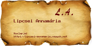 Lipcsei Annamária névjegykártya